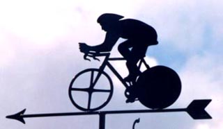 Time Trial Bike weather vane